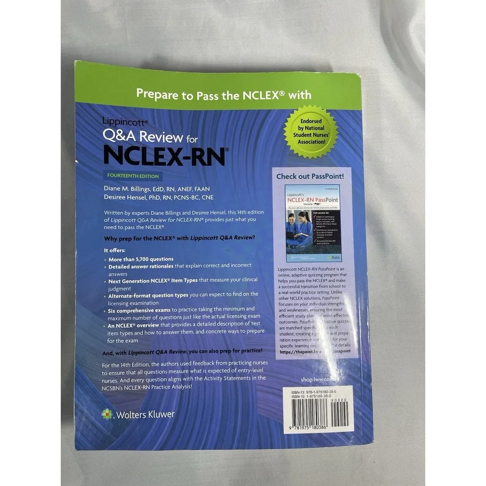 Lippincott Q&A Review for NCLEX-RN 14th Ed Diane Billings Desiree Hensel